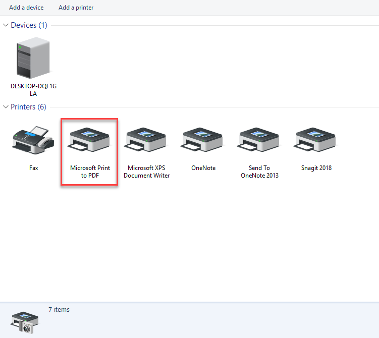 configure printers windows 10
